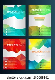 Brochure Design Template. Geometric shapes, Abstract Modern Backgrounds, Infographic Concept.Flat design. Vector