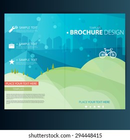 Brochure Design Template. Geometric shapes, Abstract Modern Backgrounds, Infographic Concept.Flat design. Vector