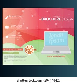 Brochure Design Template. Geometric shapes, Abstract Modern Backgrounds, Infographic Concept.Flat design. Vector