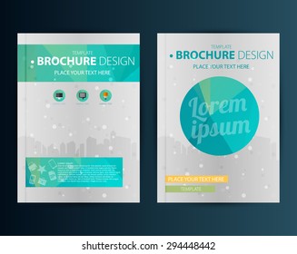 Brochure Design Template. Geometric shapes, Abstract Modern Backgrounds, Infographic Concept.Flat design. Vector