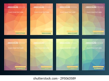 Brochure Design Template. Geometric shapes, Abstract Modern Backgrounds, Infographic Concept. Flat design. Vector