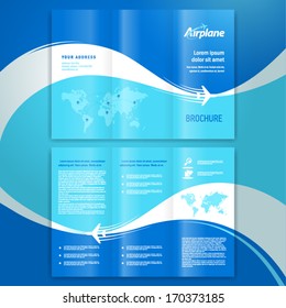 brochure design template leaflet airplane way