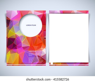Brochure Design Template, Low Poly Design Template