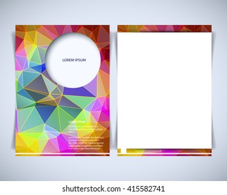 Brochure Design Template, Low Poly Design Template