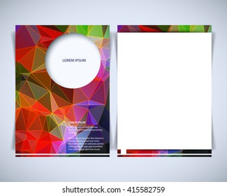 Brochure Design Template, Low Poly Design Template