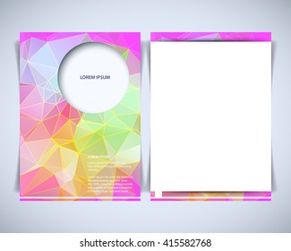 Brochure Design Template, Low Poly Design Template