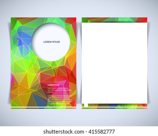 Brochure Design Template, Low Poly Design Template