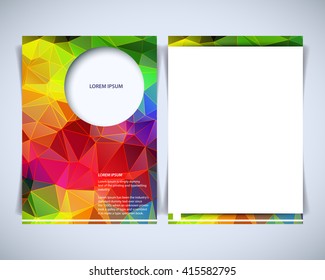 Brochure Design Template, Low Poly Design Template