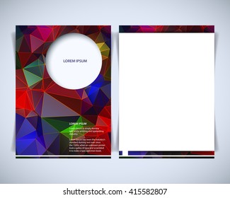 Brochure Design Template, Low Poly Design Template