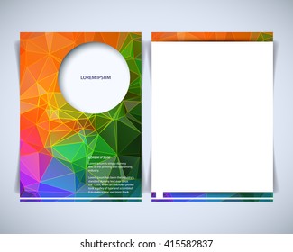 Brochure Design Template, Low Poly Design Template