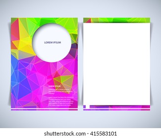 Brochure Design Template, Low Poly Design Template