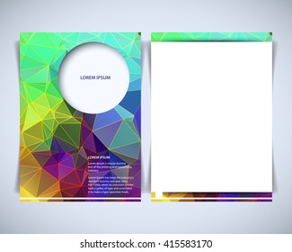 Brochure Design Template, Low Poly Design Template