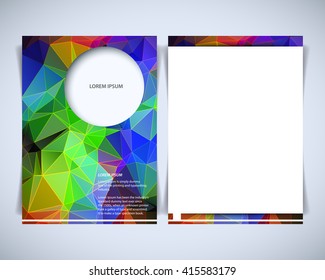 Brochure Design Template, Low Poly Design Template
