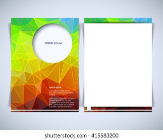 Brochure Design Template, Low Poly Design Template