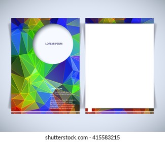 Brochure Design Template, Low Poly Design Template