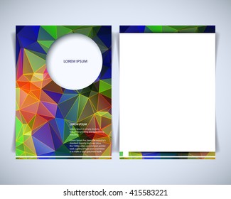 Brochure Design Template, Low Poly Design Template