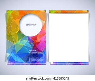 Brochure Design Template, Low Poly Design Template