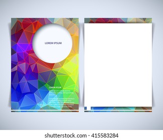 Brochure Design Template, Low Poly Design Template