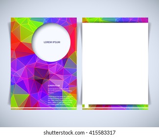 Brochure Design Template, Low Poly Design Template