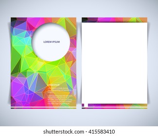 Brochure Design Template, Low Poly Design Template