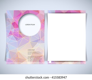Brochure Design Template, Low Poly Design Template