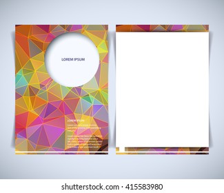 Brochure Design Template, Low Poly Design Template