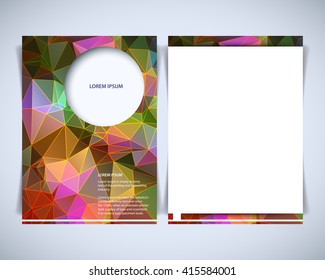 Brochure Design Template, Low Poly Design Template