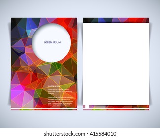 Brochure Design Template, Low Poly Design Template