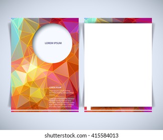 Brochure Design Template, Low Poly Design Template