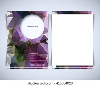 Brochure Design Template, Low Poly Design Template
