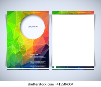 Brochure Design Template, Low Poly Design Template