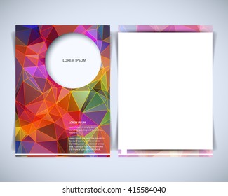 Brochure Design Template, Low Poly Design Template
