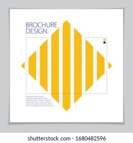 Diseño mínimo de plantilla de diseño de folleto. Fondo vectorial del patrón abstracto geométrico moderno. Ilustración geométrica texturizada de líneas rayadas.