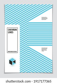 Brochure Design Template minimal design. Modern Geometric Abstract pattern vector background. Striped line textured geometric illustration. A4 print format.