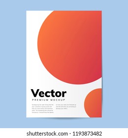 Vector de simulación de plantilla de diseño de folleto