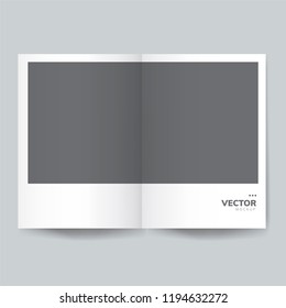 Brochure design template mockup vector