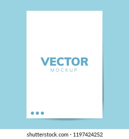 Vector de simulación de plantilla de diseño de folleto