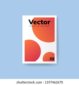 Brochure design template mockup vector