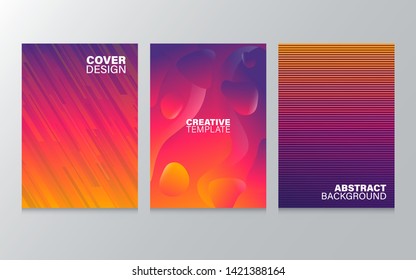 Brochure design template with modern abstract background. 