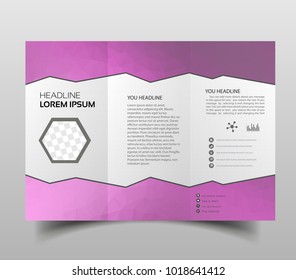 brochure design template polygonal tri-fold abstract triangles, Modern triangle presentation template. Business design background, brochure or flyer concept or geometric web banner