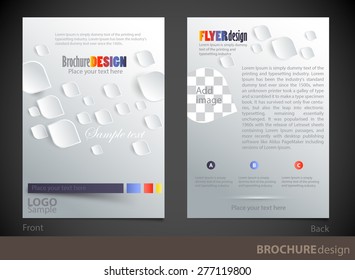 Brochure design template. Proportionally for A4 size