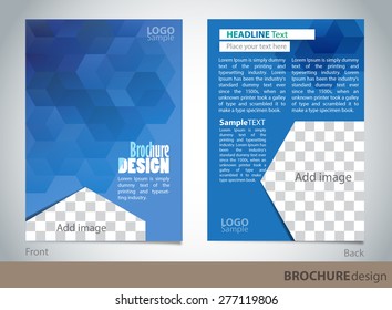 Brochure design template. Proportionally for A4 size