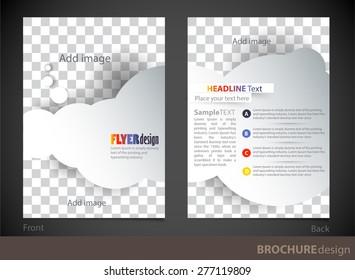Brochure design template. Proportionally for A4 size