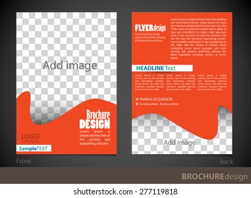 Brochure design template. Proportionally for A4 size