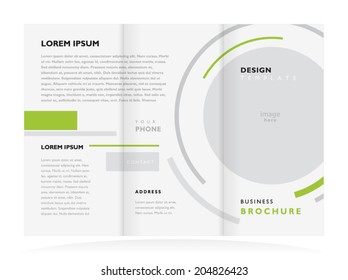 brochure design template round element