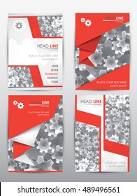 Brochure design template.  Set of Cover presentation backgrounds. Vector illustration.