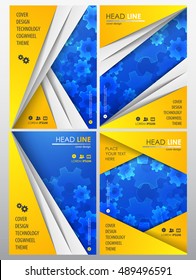 Brochure design template.  Set of Cover presentation backgrounds. Vector illustration.
