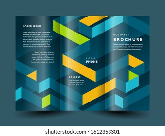 Brochure design template Stripes abstract black background