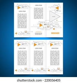 brochure design template technological scheme electronic element