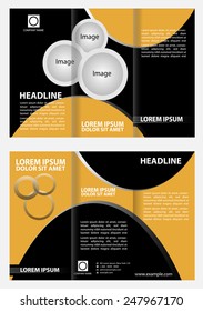 Brochure design template tri fold 